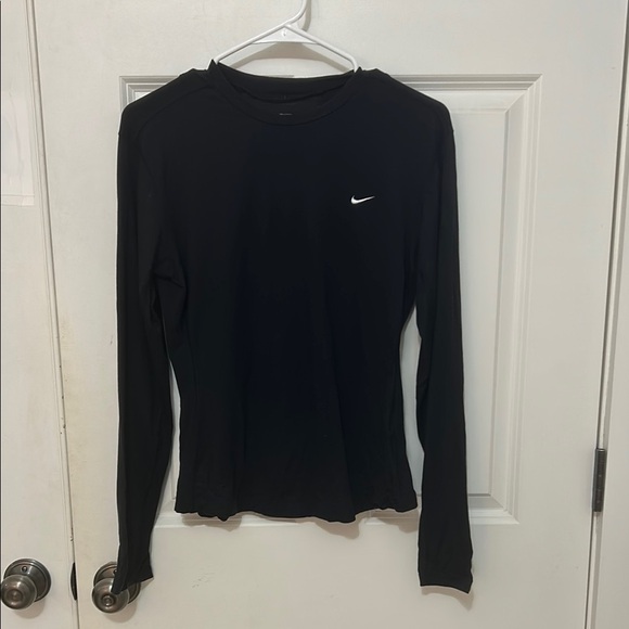 Nike Fit Dry women’s Black Long Sleeve Top size large Crew Neck long sleeve - Picture 1 of 6
